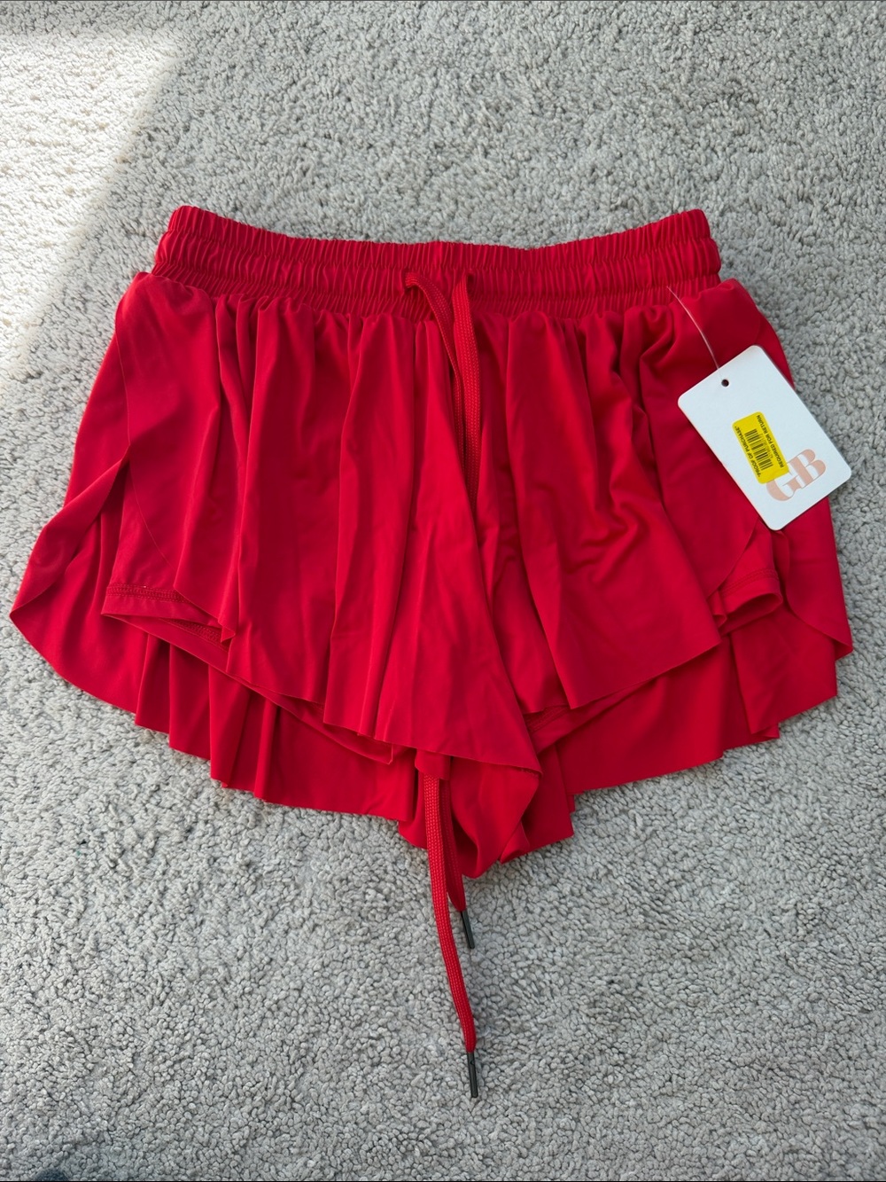 GB red flowy shorts size xs NWT